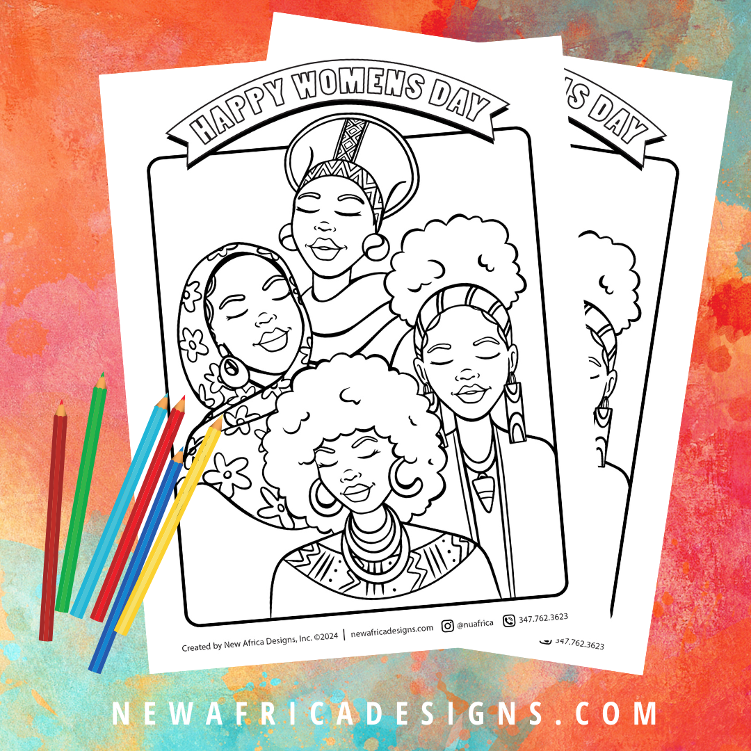 Happy Womens Day Coloring Page