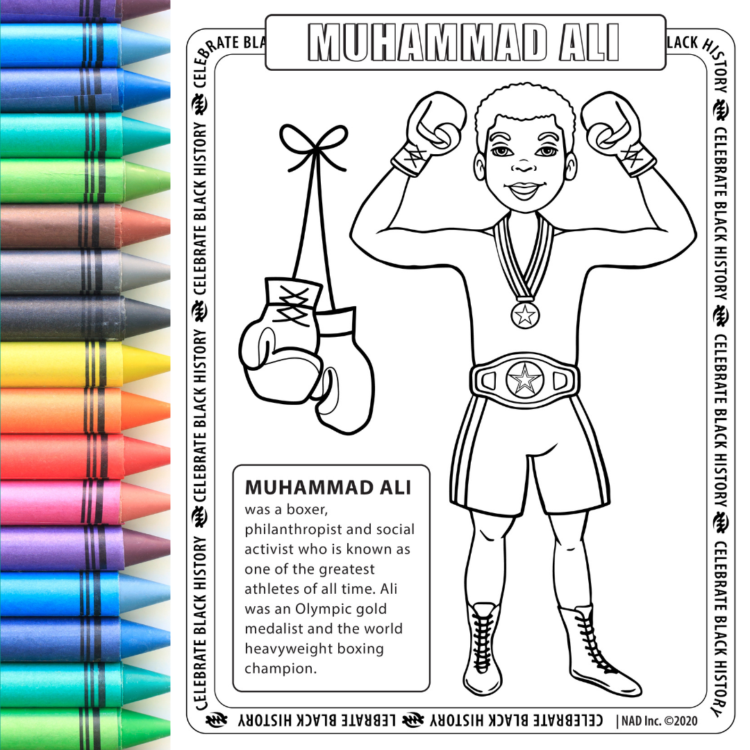 muhammad ali coloring pages