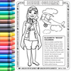 Bessie Coleman Coloring Page Digital Download