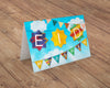 Kente Eid Banners Up High Greeting Card