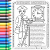 Benjamin Banneker Coloring Page Digital Download