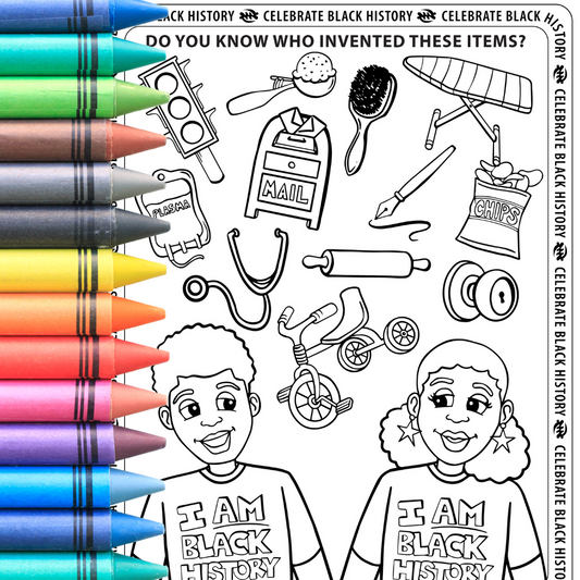 Black Inventors & Innovators Vol 1 Coloring & activity sheet Digital Download