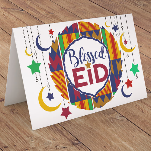 Kente Eid Wreath Greeting Card